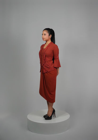 Kejora Kebaya - Brick Orange